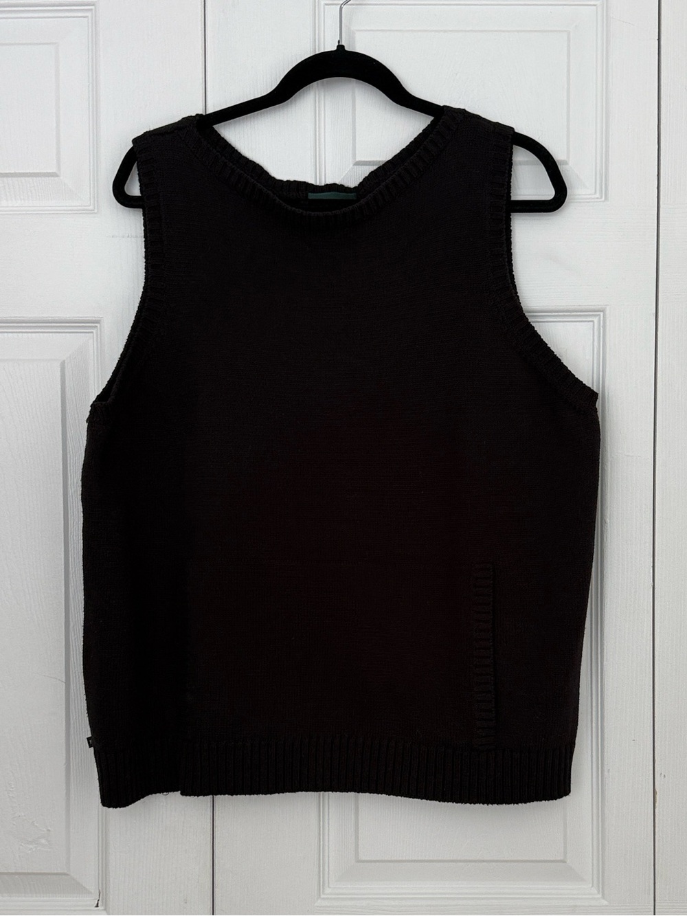 Lauren Ralph Lauren Black Cotton Knit Sleeveless Tank XXL